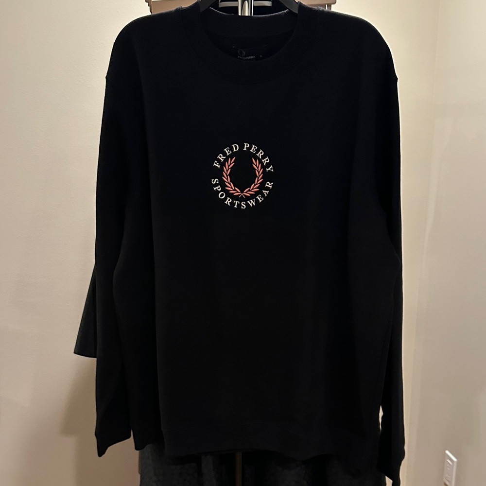 Fred Perry Black Crewneck Sweater